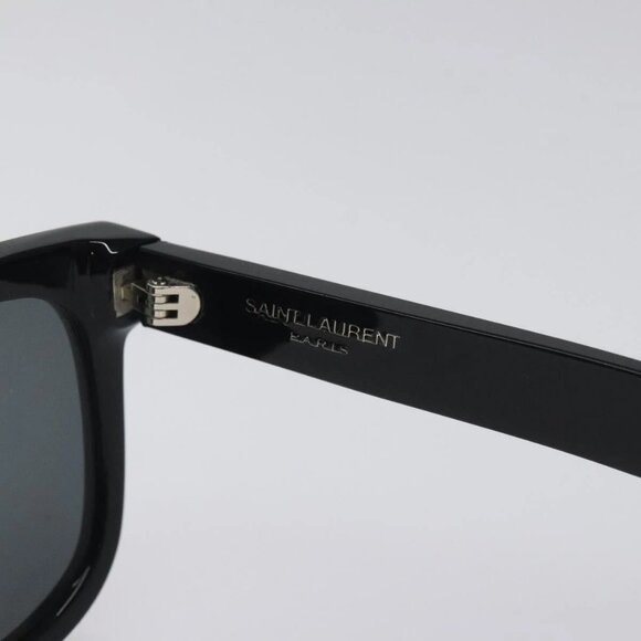 SAINT LAURENT Sunglasses Plastic Black Auth main image 11
